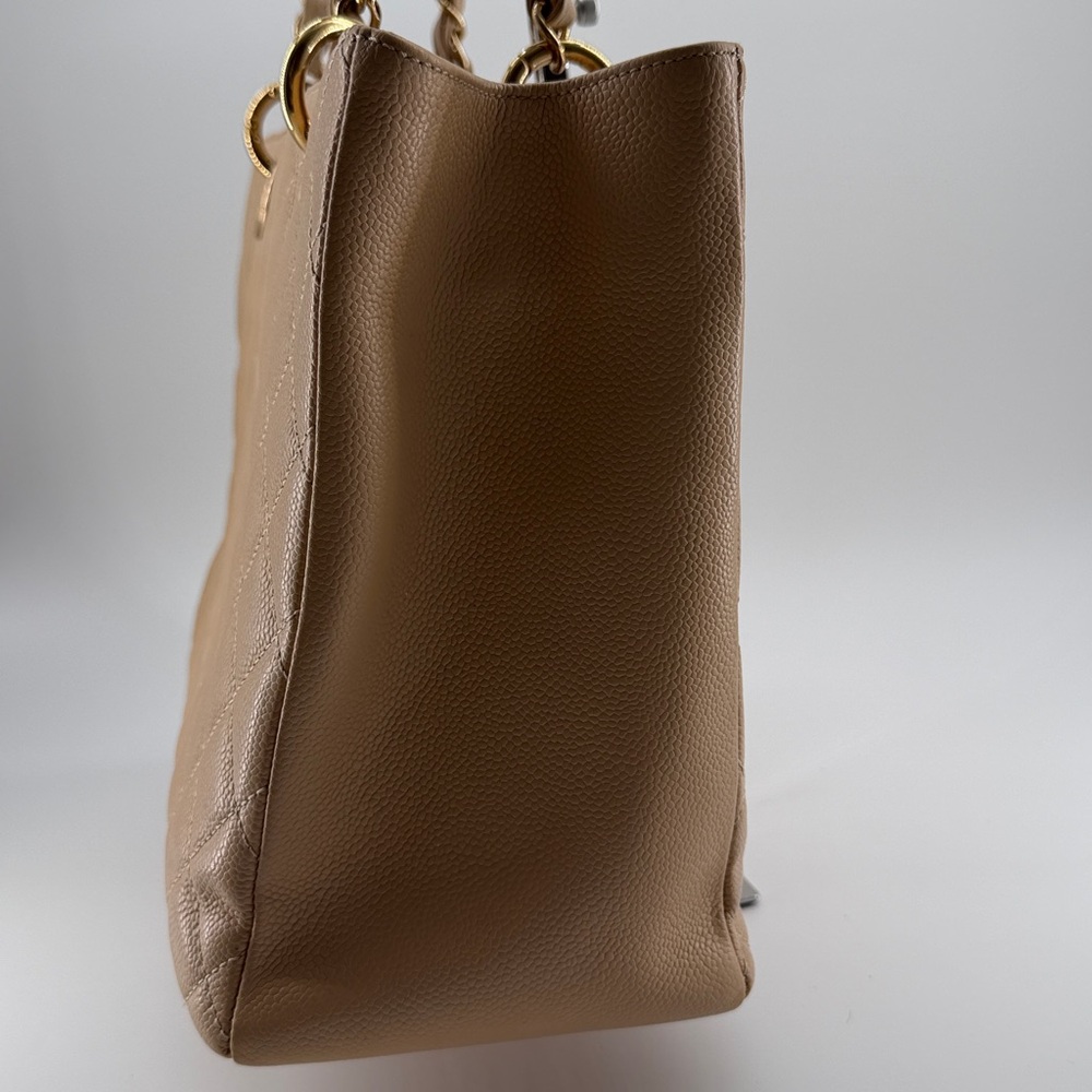 Chanel Beige Quilted Grand Shopping GST Tote Bag - Picture 4 of 13